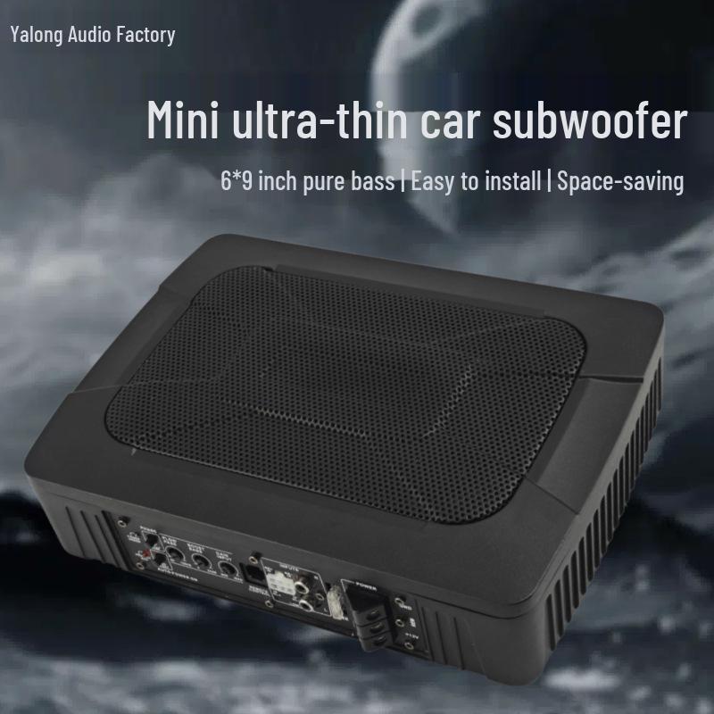 Ultra-Thin Aluminum Alloy Mini Car Subwoofer with Active Audio Underseat Design