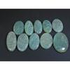 346Cts. Natural Amazonite Oval Shape Cabochon Loose Gemstone 10 Pcs Lot C-346