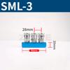 20x20mm WxH With SML Fittings 1/4" BSP Female 2 Rows X 2 3 4 5 6 8 Ways Solid Aluminum Pneumatic Air Manifold Block Splitter