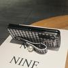 Luxury Pu Leather Houndstooth Pearl Wrist Strap Bracket Phone Cover For Samsung Galaxy Z Fold 4 3 Case