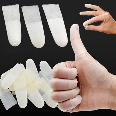 100PCS Nail Art Tool Disposable Finger Cover Latex Fingertips Protector Gloves  Workplace