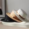 White French Flat Top Top Hat Women's Autumn and Winter Versatile British Retro Belt Imitation Wool Hat Lady's Jazz Hat