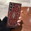 Retro Ethnic Totem Pattern Black Soft Phone Cover Case for Samsung Galaxy S21 FE S25 Edge S23 Ultra S24 Plus S20
