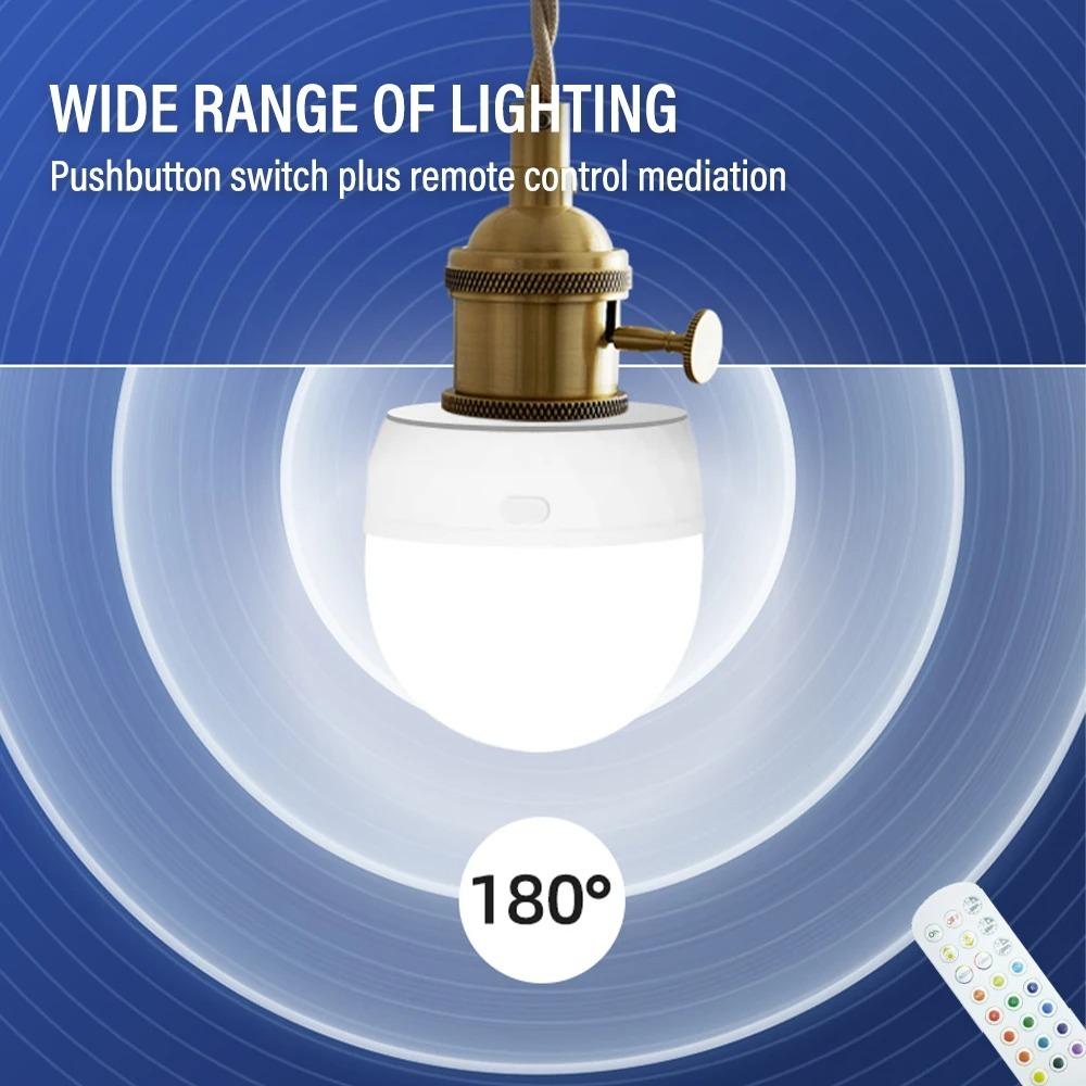 with Remote Control E27  Rechargeable Light Bulb Rechargeable Stage Lamp Bulb  Indoor