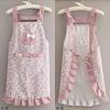 Apron Prevents Oil Stains Dirt Little Rabbit Pattern Lace Unisex Gift Design