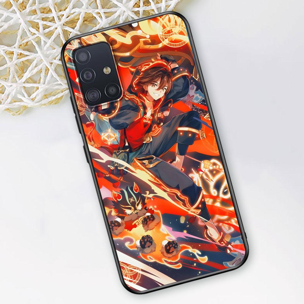 Gaming Genshin Impact Case for Samsung Galaxy A53 A14 A12 A54 A24 A22 A41 A52 A21s A22 A31 A33 A51 A11 A13 A32 TPU Phone Cover