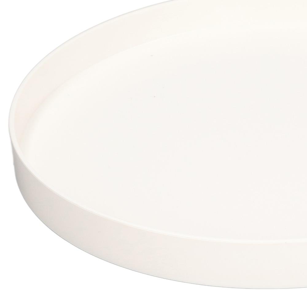 Round Vanity Tray Waterproof ABS Trinket Dish Serving Trays Jewelry Plate Bathroom Use