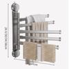 Suction Cup No-Punch Bathroom Rotating Towel Rack Bathroom Multi-Rod Drying Rack Towel Bar On Wall