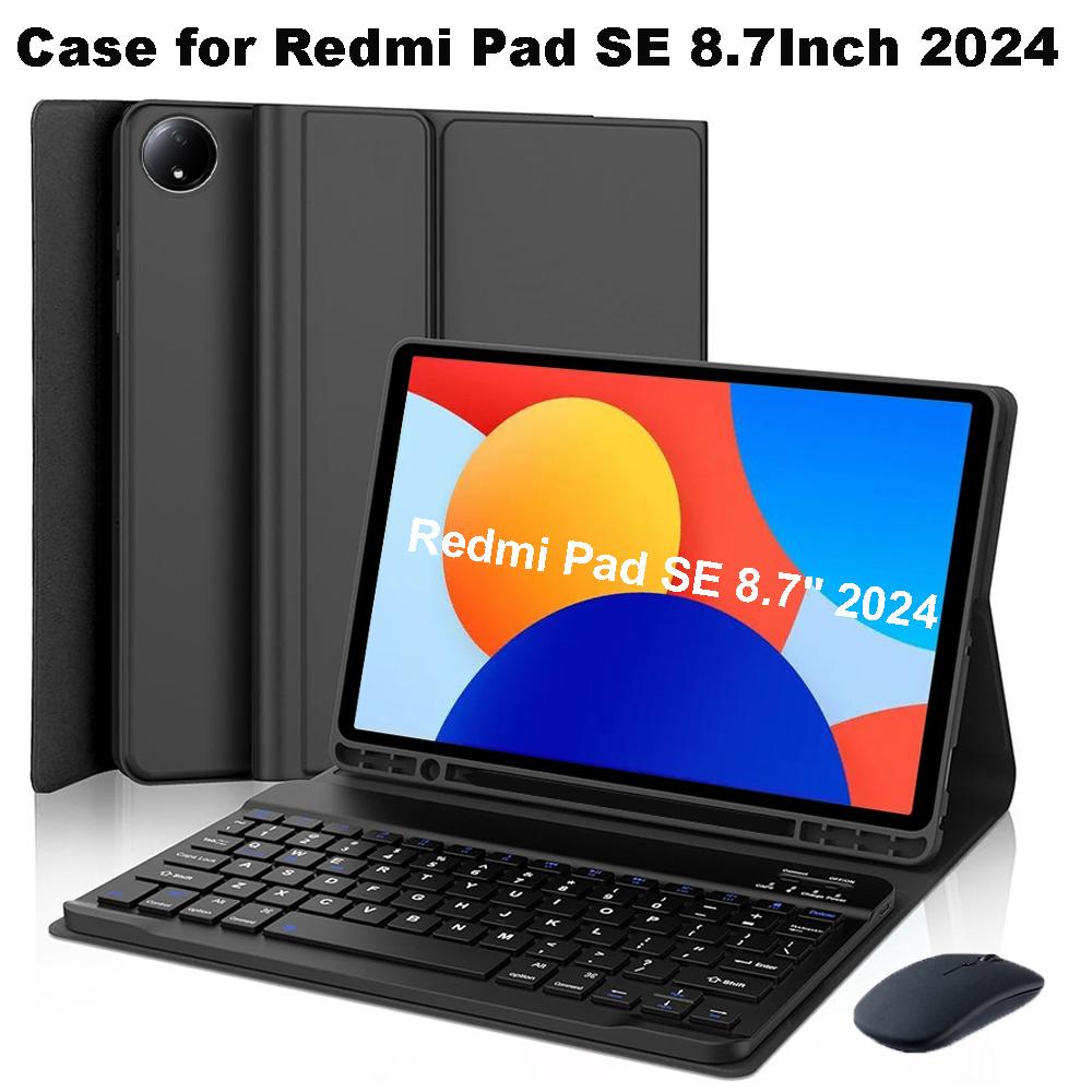 Case for Redmi Pad SE 8.7 Inch , Bluetooth Keyboard Cover for Redmi Pad SE 8.7 Inch