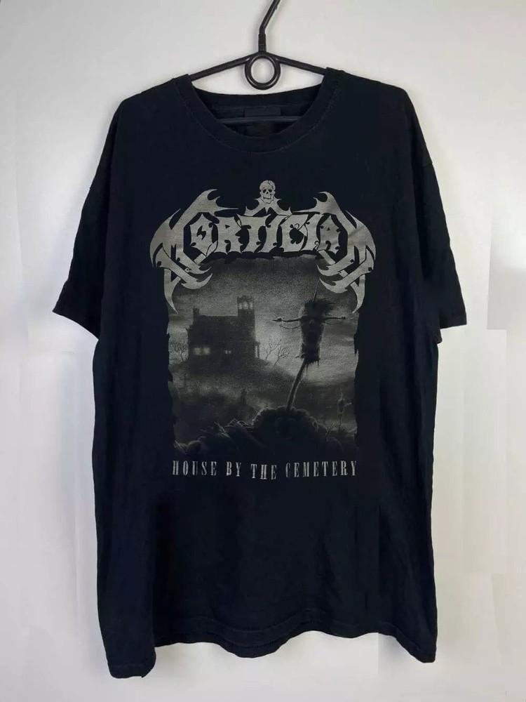 Mortician Band House By The Cemetery Short Sleeve Cotton Shirt Unisex T-Shirt S