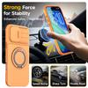 Case For iPhone 17 16 12 13 14 15 Pro Max Plus 16e 17e Cover Slide Lens Protective With Card Magnetic Ring Holder Armor Fundas