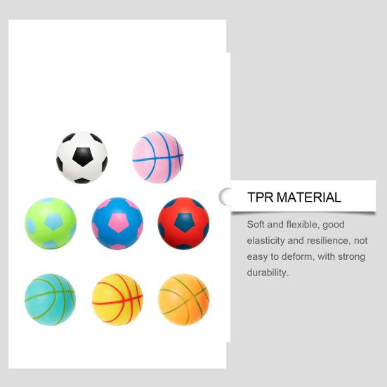 Palm-sized Stress Reliever Soccer Basketball Ball TPR Fidget Squeeze Toy for Adults Portable Kids Soft Decompression Anxiety Relief Party Birthday