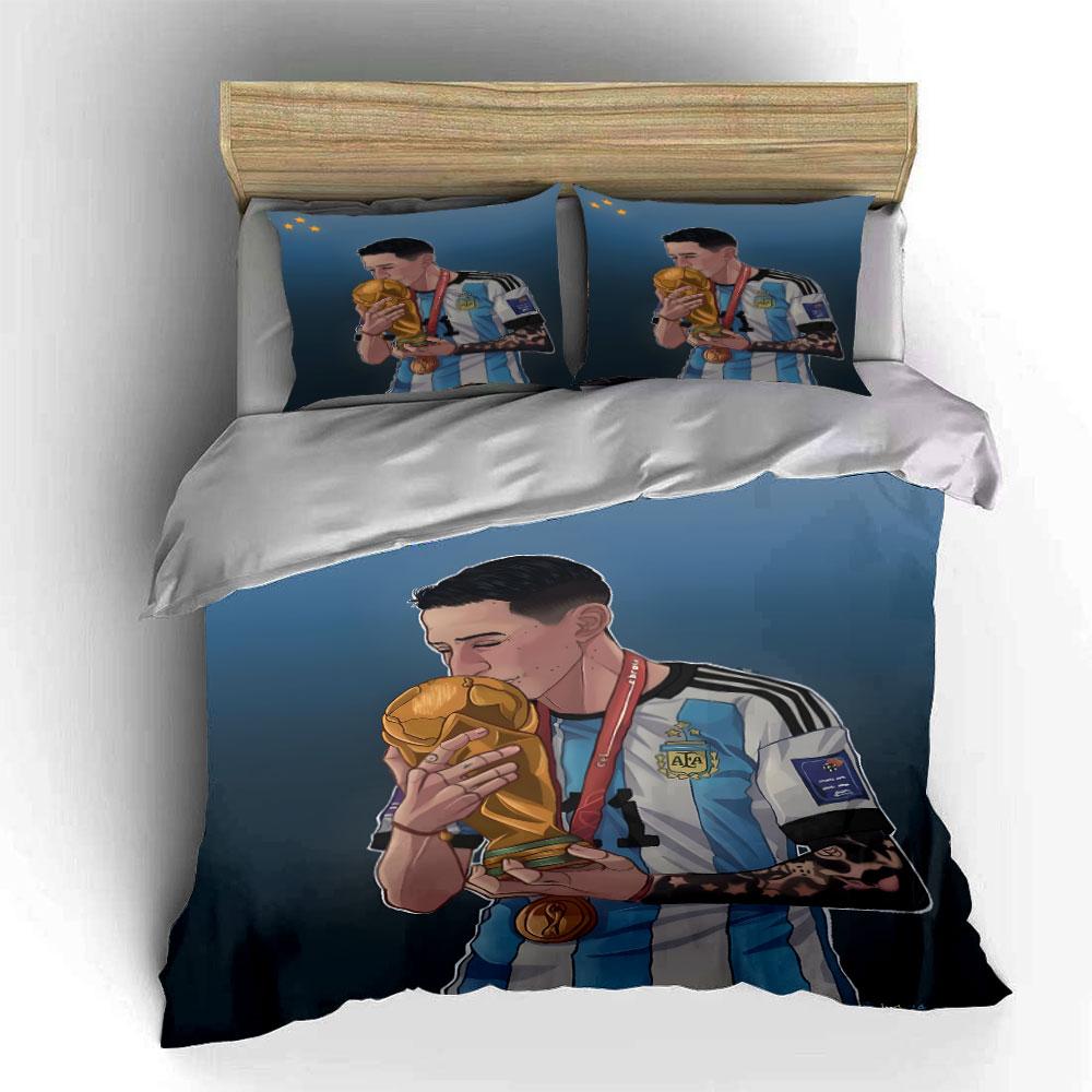 Argentina Football Champion Art Bedding Duvet Cover Set Duvet Cover Pillowcases (1*Duvet Cover 2*Pillowcases, without duvet insert)