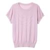 2026 Sommer-Eis seide Kurzarm Stricktop für Frauen mittleren Alters und ältere Frauen, Lockeres Plus-Size T-Shirt