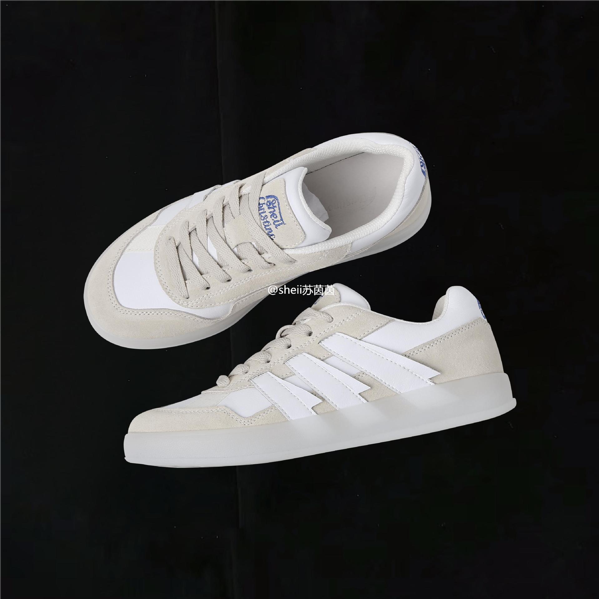 

[Шей Су Иинь] Ванильное мороженое~ Кожаные ретро повседневные спортивные кеды женские маленькие белые кеды немецкие тренировочные кеды 40 белый