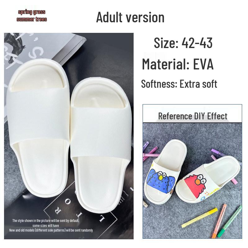 Hand-Painted Graffiti DIY Non-Slip Slippers - Unisex Home & Bathroom Gift for Teachers