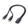 Usb C Cable Splitter Type C 1 To 2 Extension Cable Wire For Pc Phone Tablet 15W 3A Power Adapter Cord Charging Converter Line