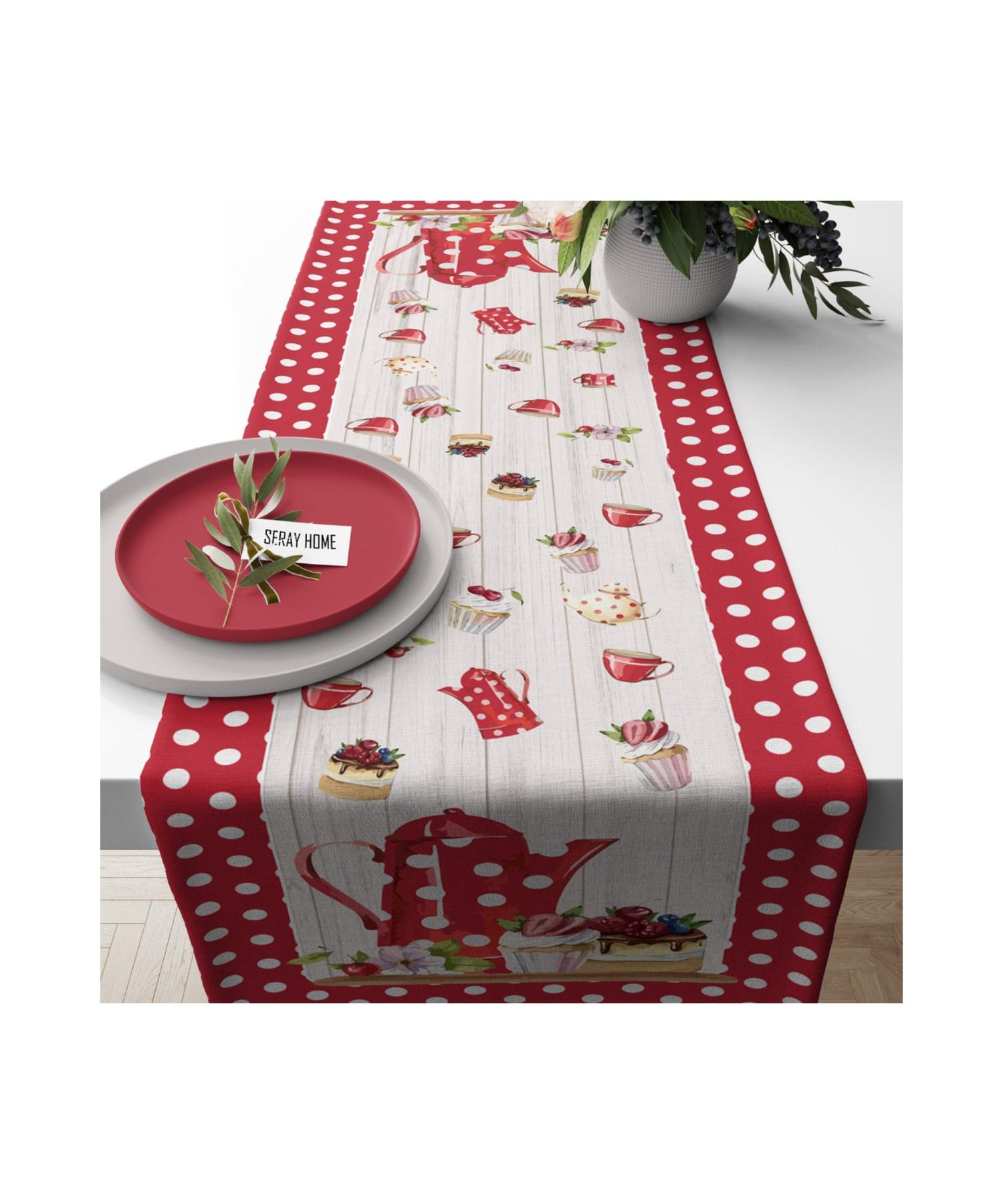 

Десерт в красный горошек для завтрака Joyful Runner 43x150 см