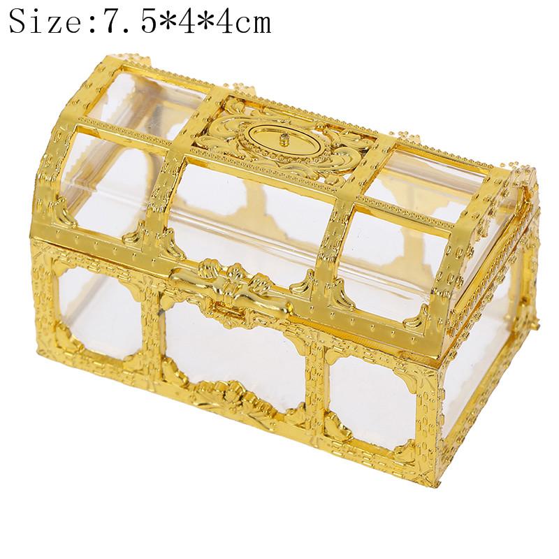 

Clear Container Storage Box Transparent Pirate Anime Coins For Pirate Crystal Gem Treasure Box Toy Figures
