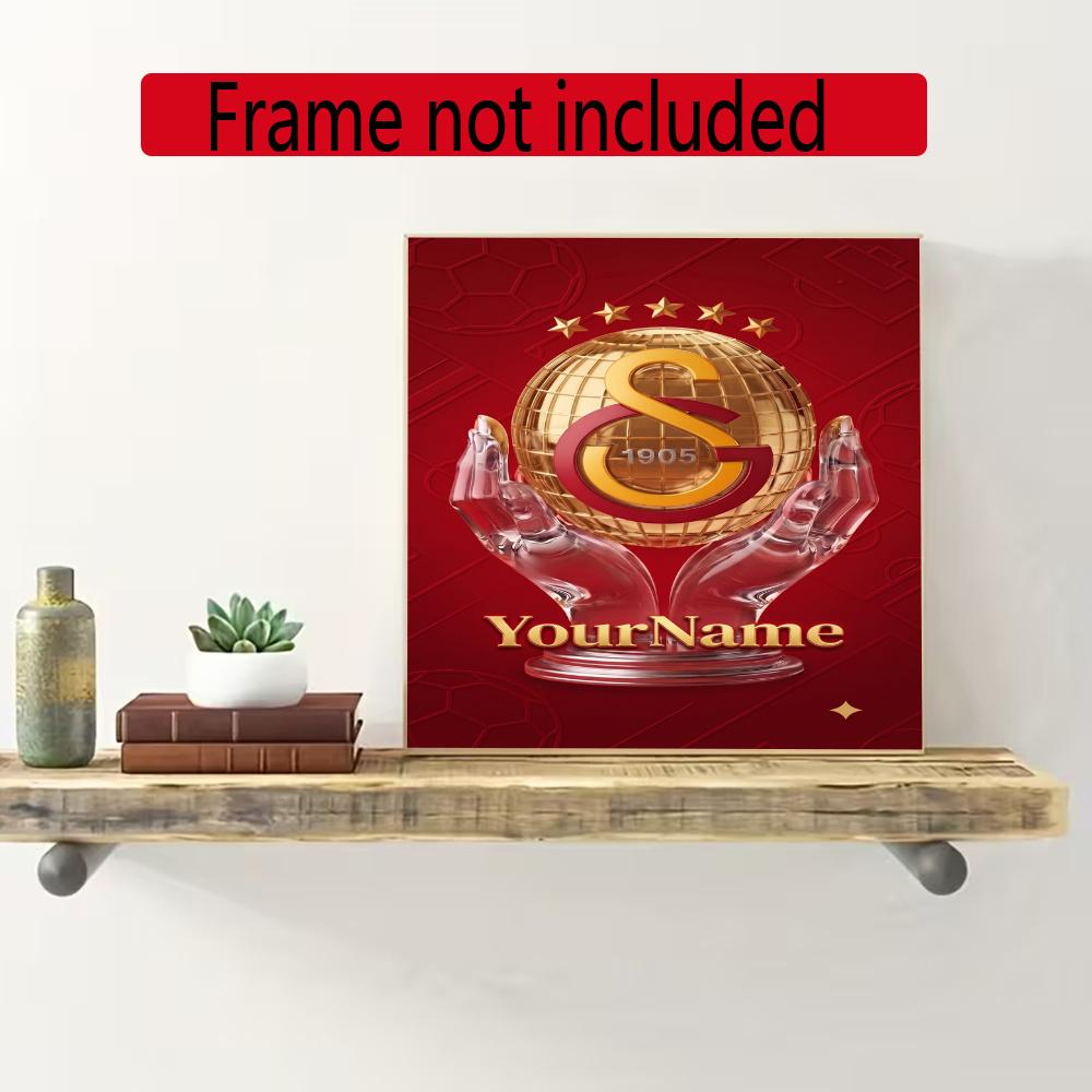 Galatasaray Customize Text Diamond Painting Round Diamond Mosaic Suitable For Beginners Diamond Painting Rhinestones Gift Frameless