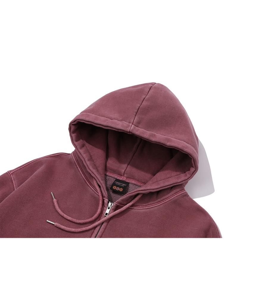 Cpgn Studio [2-Way] Skirt Sleeve Pigment Hooded Zip-Up Dusty Pink
