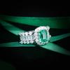 Recommend The Same Noble Luxury Imitation Emerald Ring, Luxury Inlaid With Diamond Rings For Women
