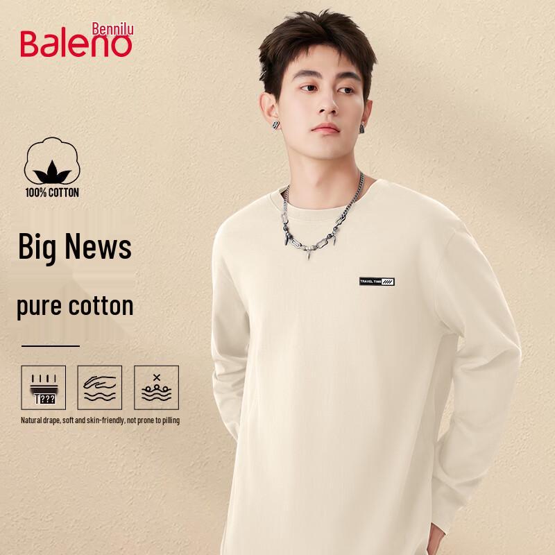 Baleno Men s Pure Cotton Long Sleeve T-Shirt XL