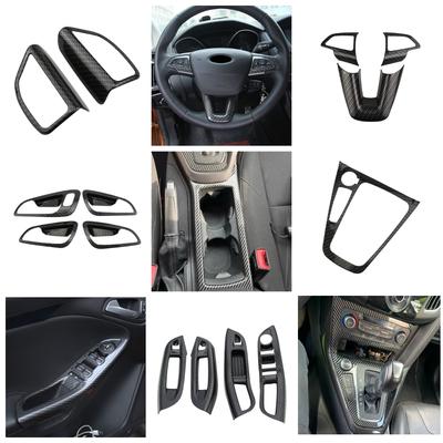 Car Interior Accessories for Ford Focus 3 MK3 2015-2018 LHD Steering Wheel Sticker Gear Shift Panel Cover Interior Modification