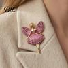 Dancer Girl Lapel Pin Sparkling Rhinstone Ballet Fairy Brooch, Winged Alloy Metal Bag Pin, Women Jewelry Accessories for Suit Dress Coat Scarf