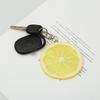 Lemon Shaped Key Charm Fruit Shape Keyring Simulation Fruit Keychain Accessory