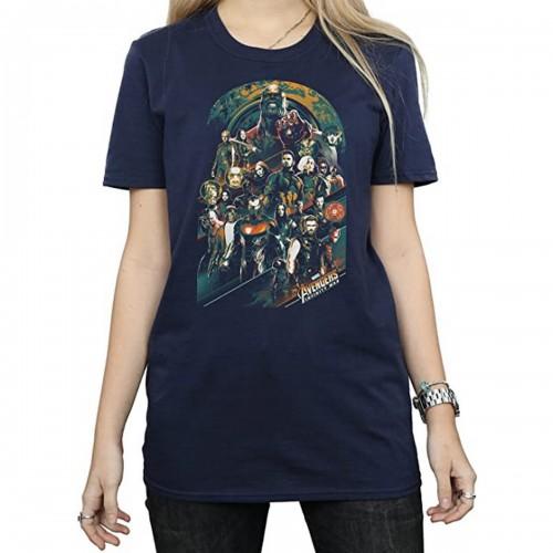 Avengers Infinity War Womens/Ladies Team Cotton Boyfriend T-Shirt