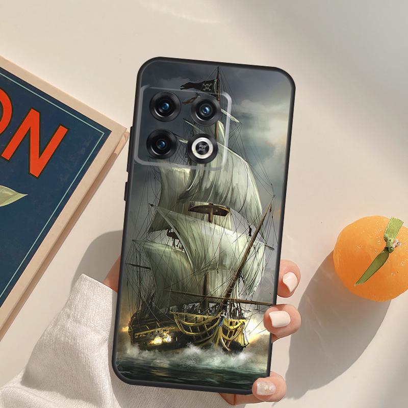 Sailing Pirate Ship Boat Case For OnePlus 12R 13R 13T 10R 15 13 12 11 10T 8T Nord CE 4 3 2 Lite N20 N30 Nord 5 Cover