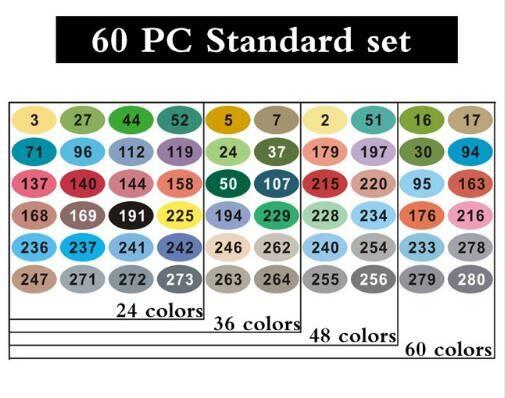 Finecolour EF100 240 Colors Alcohol Based Ink Double Headed Sketch Art Markers With Box