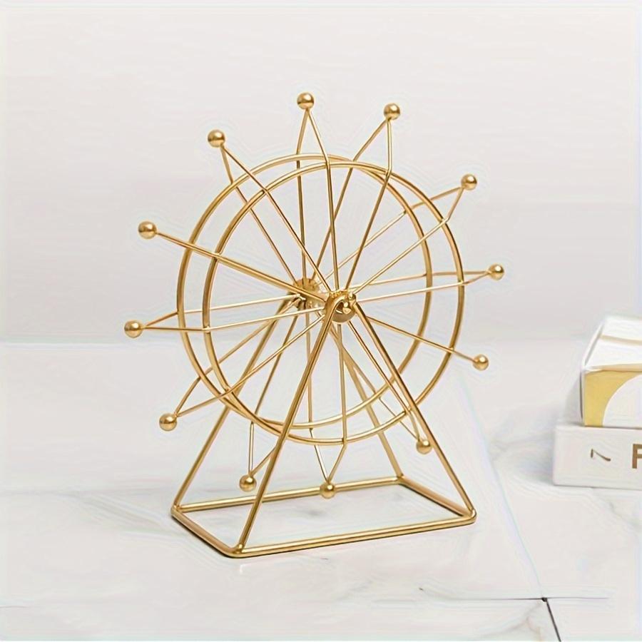 Artistic Vintage Ferris wheel ornament, perfect for home decor, architectural model embellishments, and metal art, for living spaces, workplaces