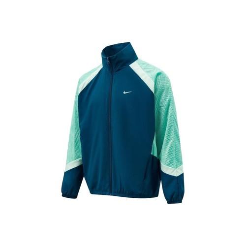 Nike Мужская куртка с длинным рукавом, воротником-стойкой и молнией EU XL зелёный