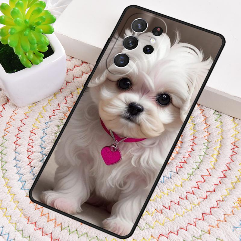 Maltese Dog Puppy Silicone Phone Case For Samsung Galaxy note 10 pro S26 S25 S24 S23 S22 S21 Plus S25Ultra Capa Cover