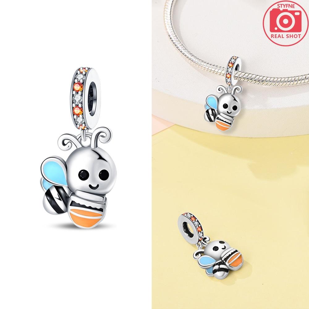 

Creative Copper Metal Colorful Cute Bee Charm Bead Component Compatible With Bracelet High Quality Fine Jewelry Women s Outing Trendy Fashion High