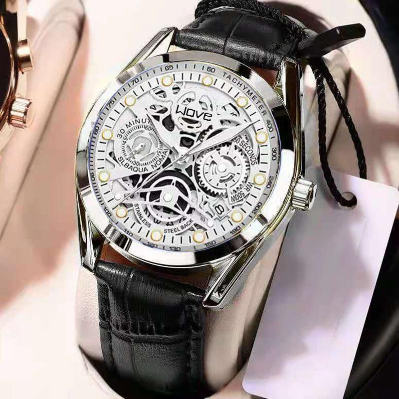 High-End Fashion Business Light Luxury Versatile Automatic Quartz Luminous Waterproof Hollow Men'S Watch