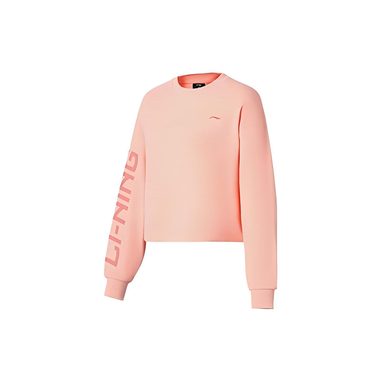 

Женская толстовка Li Ning Training Series с круглым вырезом и длинными рукавами, однотонная, с буквенным принтом, оранжевая AWDS956-3 XL