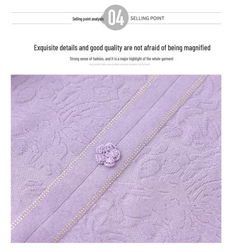 Spring/Fall Thin Knitwear for Middle-Aged & Elderly Women: Stylish Stretch Pullover