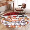 Custom Name Slam Dunk Printed Round Rug Carpet Chair Rug Area Rug Entryway Doormats,for Office Chair Living Room Bedroom Kitchen Room.