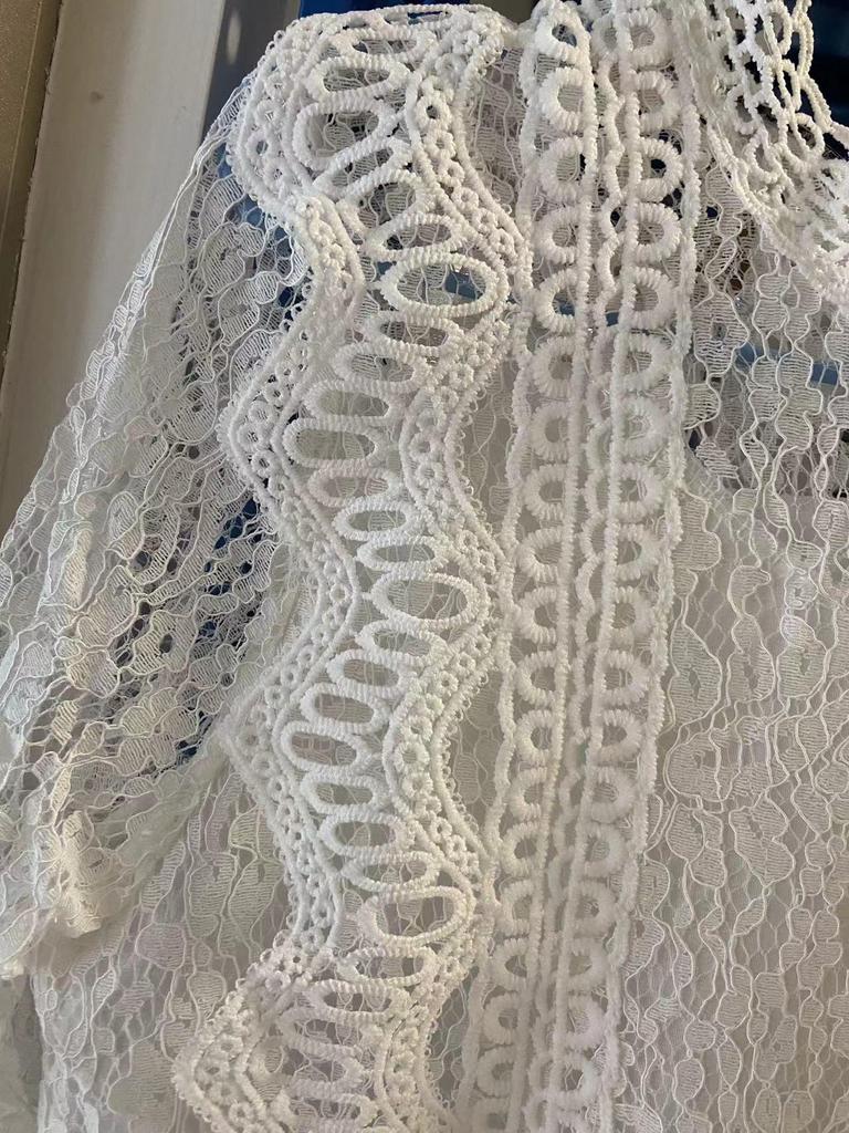2025 Summer Women's Lace Top: Solid Color, Round Neck, Short Sleeve, Crochet Hollow Out, Loose Fit, Stylish & Comfortable Shirt.