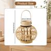 Stylish Woven Bamboo Candle Holder Lantern Rustic Decor for Living Room Table Mantel Farmhouse Home Decorations