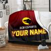 1PC Sc Bern Custom Name Patterned Flannel Blanket Suitable For All Seasons For Home Decor Warmth And Comfort Gifts Holiday Present