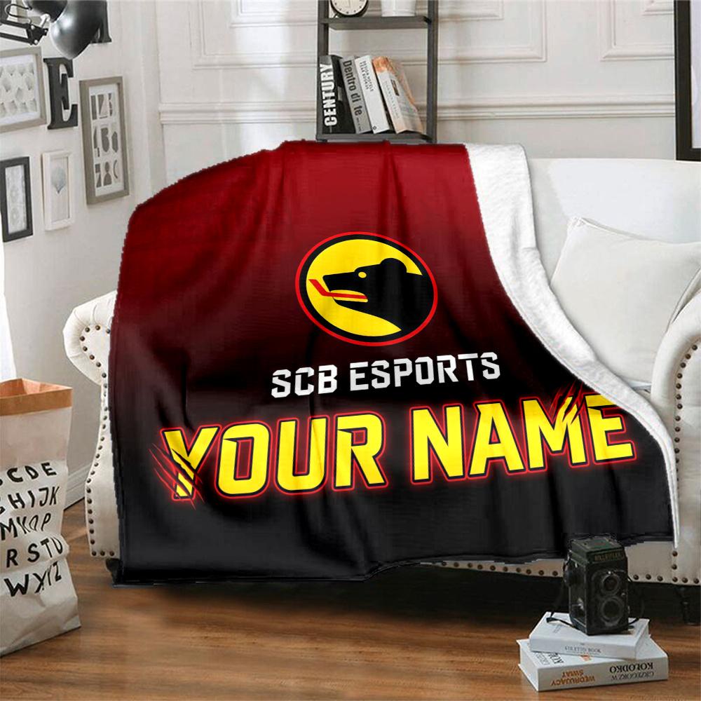 1PC Sc Bern Custom Name Patterned Flannel Blanket Suitable For All Seasons For Home Decor Warmth And Comfort Gifts Holiday Present