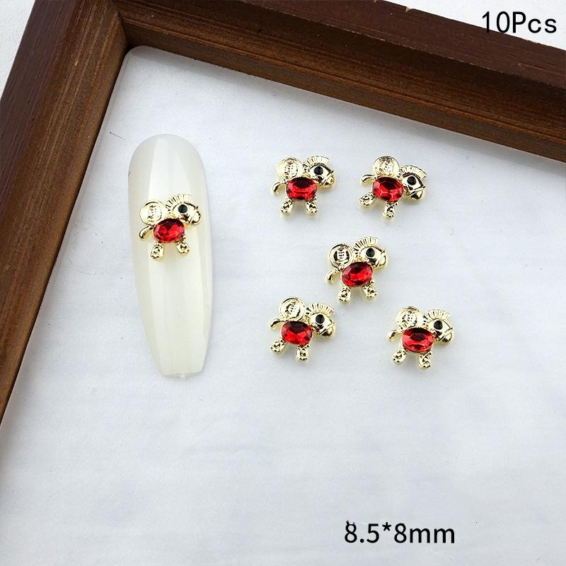 10 Stück Legierung Pony Nagelkunst-Anhänger 3D Kleines Pferd Nagelzubehör DIY Schmuck Maniküre Dekoration Jahr des Pferdes Nagelbastelarbeiten