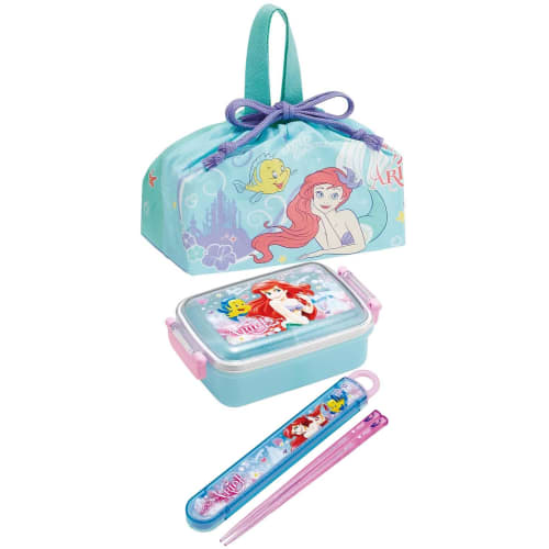 Skater Children's Drawstring Lunch Bag, Made in Japan, Disney Ariel, Size 24, KB7-A