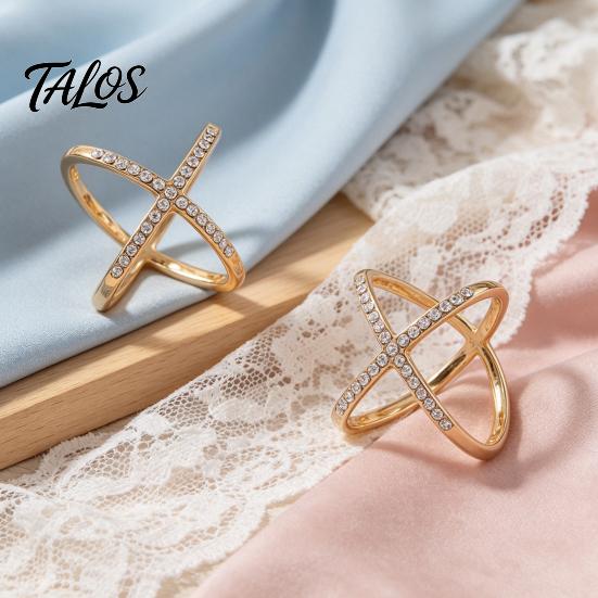 Electroplated Scarf Ring Rhinestone X-Shape Ring, Metal Geometric Clip, Sparkling Decorative Clip Slide for Women Silk Scarves Neckerchiefs
