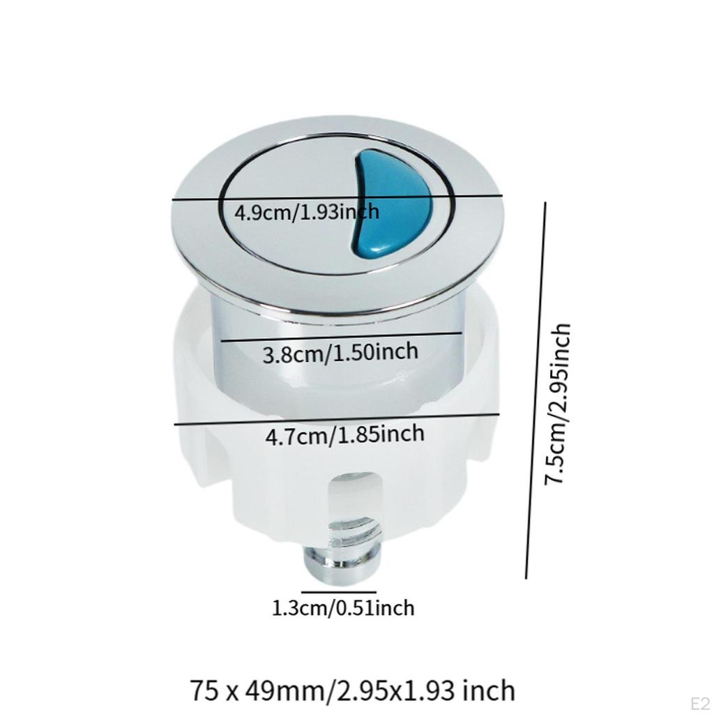 Full Half Push Button Toilet Flush Valves Fitting 4.7 Cm Bathroom Replacement Part Two Flushing