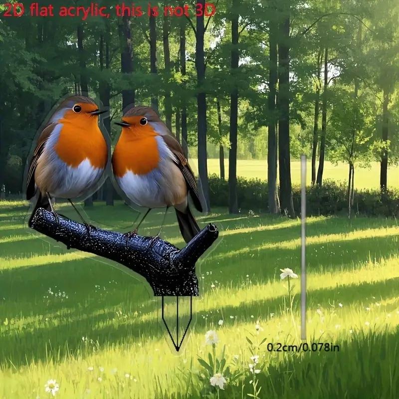 1 Stück Nachahmervogel Wetterfest Hofdekoration, Ideales Geschenk für Vogelliebhaber, Familien und Kinder